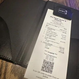The bill: decent for what we ordered.