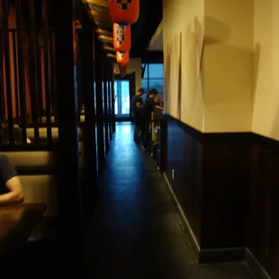 View from the far back, looking towards the front entry.