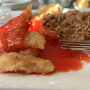 a plate of food on a table