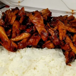 Spicy Chicken plate with white rice