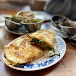 Thousand Layer Pancake with Egg and Cheese