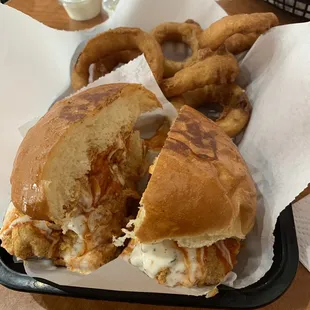 Buffalo Ranch Chicken Burger