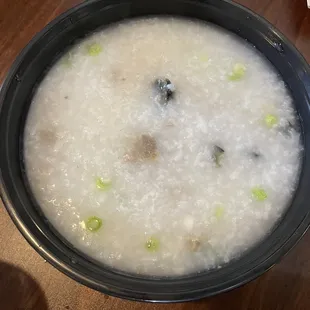 Lean Pork with Preserved Egg Congee Fried bread-stick