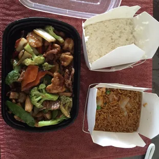 This is small fries rice and the family. Total cost is $18.