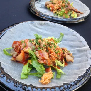 Top of Waikiki/SKY Waikiki (Lance Kosaka) - Kim Chee Quinoa &amp; Kalbi Marinated Pork w/ Kula baby romaine in rice paper wrap