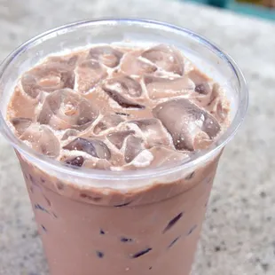 Tipsy Ducks in Love: tea, coffee, bourbon and chocolate ($10.50). Expensive, but tasty. It used to have whipped cream but apparently no more