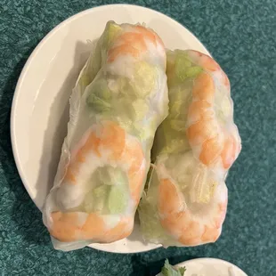 Fresh rolls with shrimp