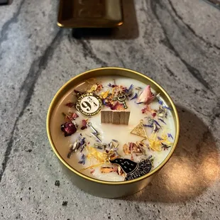 Harry Potter candle. End result!