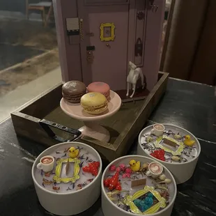 Our candles, decorations and macarons