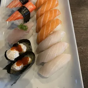 sashimi, sushi, sushi and sashimi, food
