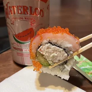 Huge piece!!! Literally half the size of the soda can!