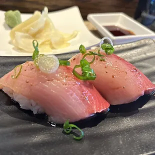 This yellowtail sushi is giving me joy omg it's so goooooood.