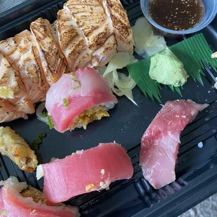 Discolored fish on the right