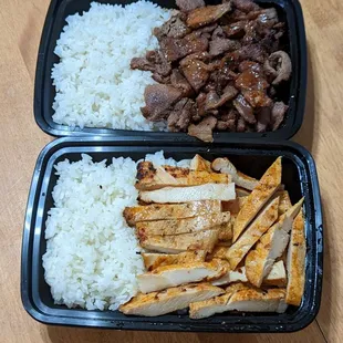 Pork and chicken teriyaki