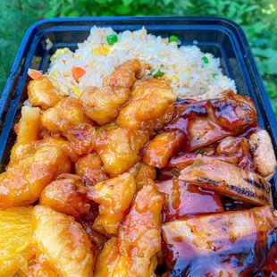 IG: @253Eater    Chicken Teriyaki and Orange Chicken