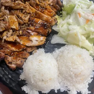 PORK AND CHICKEN TERIYAKI COMBO