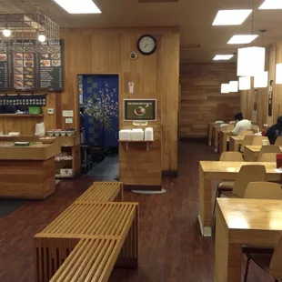 Interior is spacious and clean.