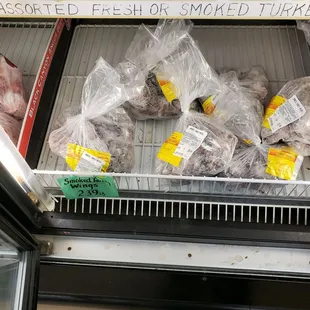 a variety of meat products