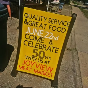 a sign for the event