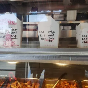 a variety of food items