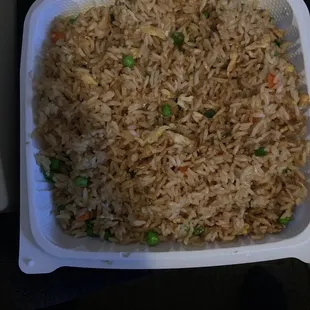 Shrimp fried rice. Except I ate the rubber balls for shrimp. ‍ I was hungry.