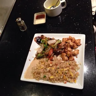 a plate of food on a table