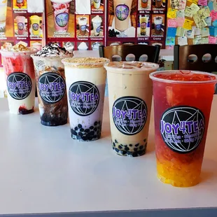 Strawberry Cheesecake SmT, Oreo Chocolate Cheesecake SmT, Taro MT Crema, Banana MT, Sunset Waterfall FT.