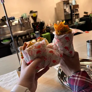 Chicken sandwich &amp; Katti Roll