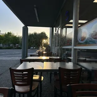 Outside area, maybe you can see the sunset colors