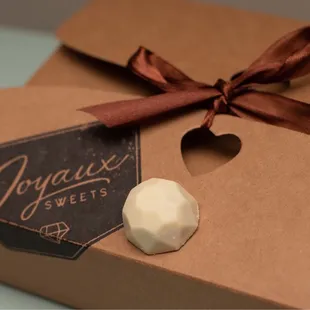 White chocolate raspberry ganache truffle