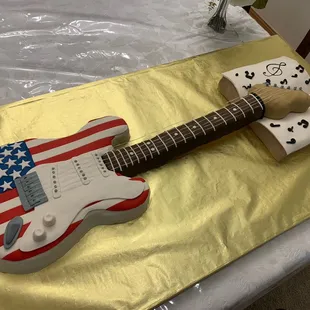 Guitar cake - American Flag