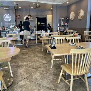 Inside: view of dining area upon entering