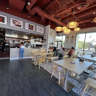 Partial view of indoor dining area