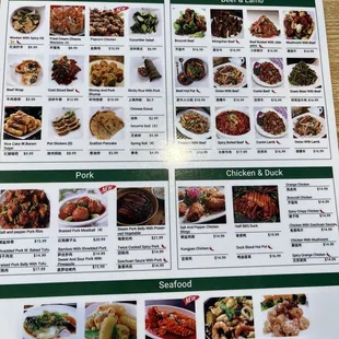 Menu back