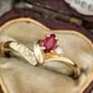 Ruby and diamond ring