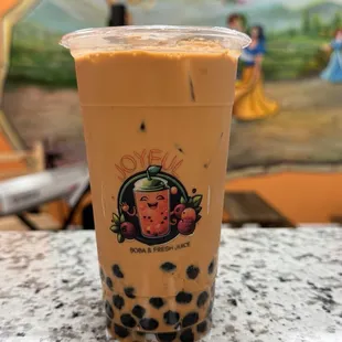 Thai milk tea with tapioca