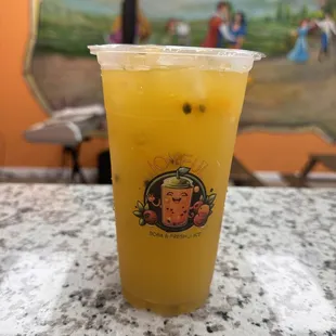 Cold- pressed Passion fruit sugarcane juice