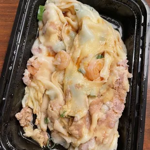 Special Rice Noodle Roll with Pork added egg &amp; shrimp