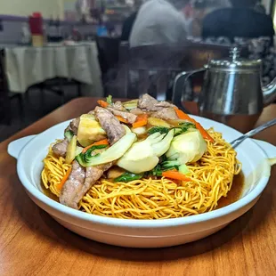 beef crispy noodles $17