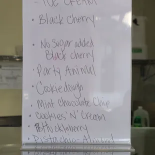 Ice Cream flavors 3.15.2022