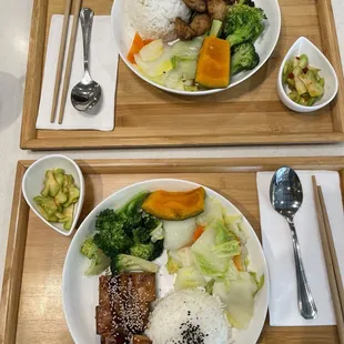 Vegetarian Crispy Chicken  Japanese-Style Eel Rice