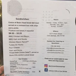 Menu-lunch