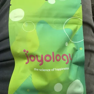 The bag we received from Joyology