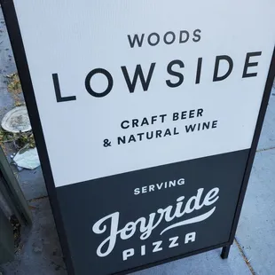 Sign outside