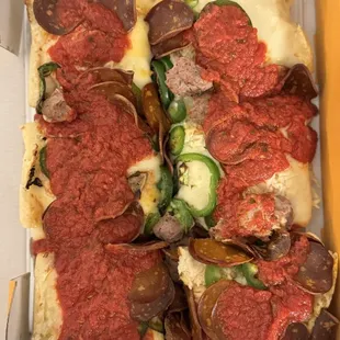 pizza, food