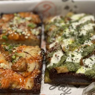 four different types of pizza