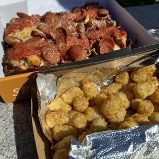 Tater Tots with Garlic Gremolata (v gf)