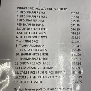 dinner special