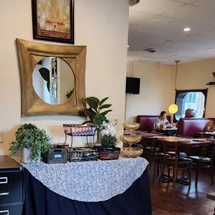 the dining area