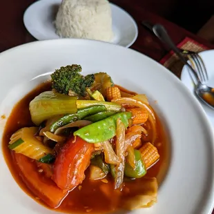 Sweet &amp; sour vegetable stir fry (GF)